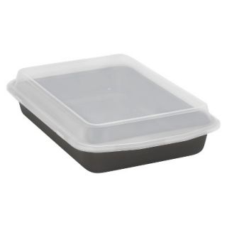 Bakers Secret 13x9  Cook N Carry Cake Pan with Lid   Gray