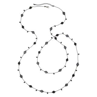 MIXIT Hematite Illusion Necklace, Jet