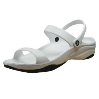 USADawgs White / Black Premium Womens 3 Strap Sandal   7