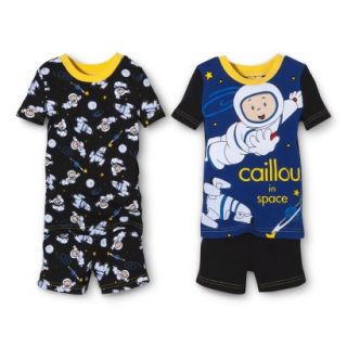Callou Toddler Boys 3 Piece Short Sleeve Pajama Set   3T Black