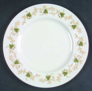Pickard Savannah Salad Plate, Fine China Dinnerware   Dark & Light Green Leaves