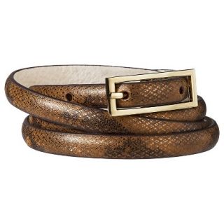 Merona Snake Skinny Belt   Brown XS