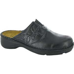 Naot Womens Sage Black Madras Black Crinkle Patent Shoes, Size 36 M   74034 318