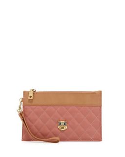 Bustina Quilted Faux Leather Clutch Bag,