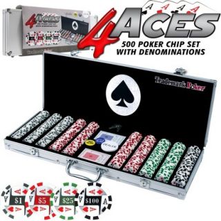 Trademark Global 4 Aces 500 Poker Chip set