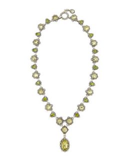 Lemon Topaz & Peridot Pendant Necklace