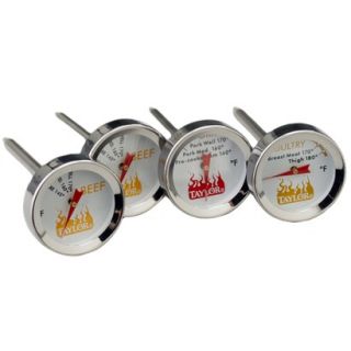 Taylor Grilling Meat Thermometers, 4 pc Set