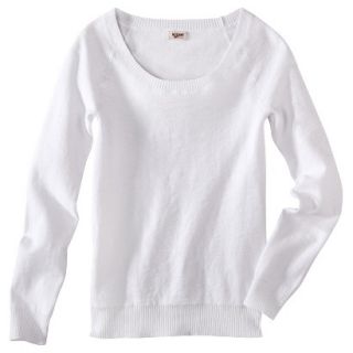 Mossimo Supply Co. Juniors Scoop Neck Sweater   Fresh White M(7 9)