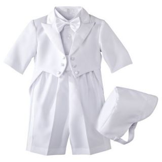 Infant Boys Authentic Tux with Tails   White 18 M