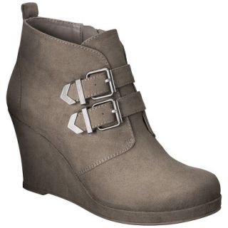 Womens Mossimo Valora Buckled Wedge Shootie   Taupe 10