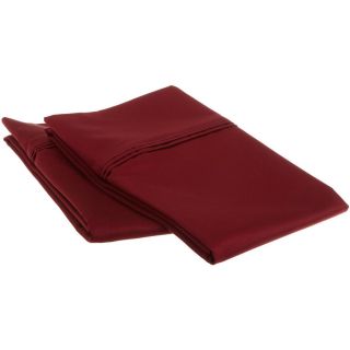 Luxor Treasures Egyptian Cotton 1200 Thread Count Solid Color Pillowcase Set Red Size King
