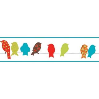 Bird On A Wire Border   Multicolored