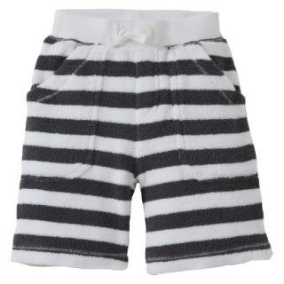 Burts Bees Baby Newborn Boys Stripe Knit Board Shorts   Cloud/Slate 3 6 M