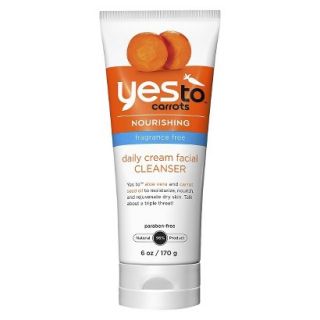 Yes To Carrots Fragrance Free Daily Cream Cleanser   6 oz