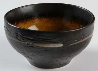 Joseph Abboud Solaris Soup/Cereal Bowl, Fine China Dinnerware   Black Body,Gold