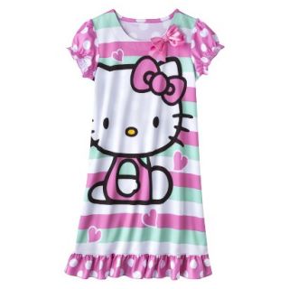 Hello Kitty Girls Short Sleeve Sleep Gown   Pink XS