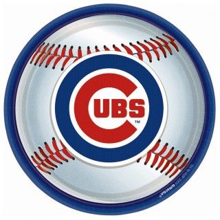 Chicago Cubs Baseball Round Dinner Plates