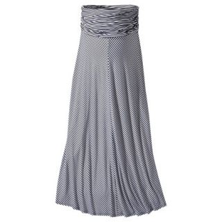 Merona Maternity Fold Over Waist Maxi Skirt   Navy/White XXL