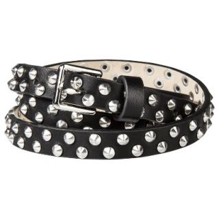 MOSSIMO SUPPLY CO. Black Double Stud Belt   L