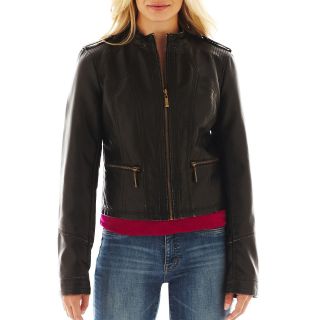 A.N.A Faux Leather Jacket, Black, Womens