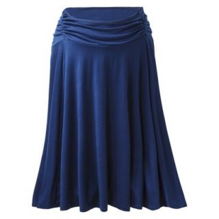 Merona Maternity Fold Over Waist Knit Skirt   Blue M