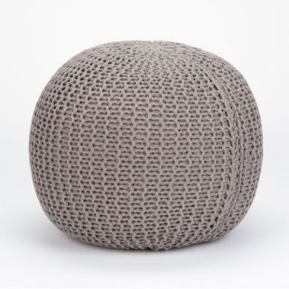 Crochet Pouf Ottoman Grey One Size For Women 235551115