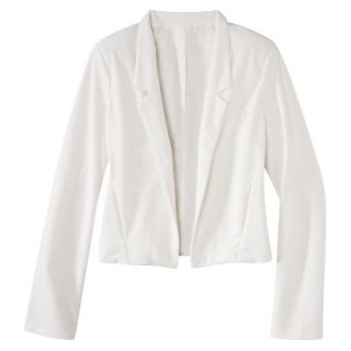 Mossimo Womens Collarless Ponte Jacket   White XL