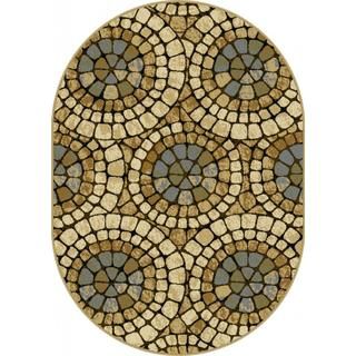 Lagoon Multi Oval Transitional Area Rug