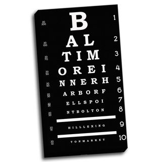 Balitmore Inspired Eye Chart Wall Art