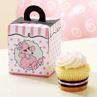 Pink Poodle Cupcake Boxes