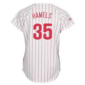 Philadelphia Phillies Cole Hamels Majestic MLB Womens Replica Player Jersey