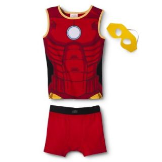 Iron Man Boys Tank/Underwear Set w/ Mask   Red M