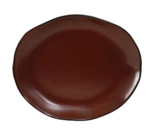 Tuxton Oval Ceramic Platter   11x13 1/4 Red Rock
