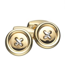 Gold and Silver Button Cufflink. JoS. A. Bank