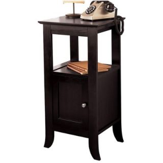 End Table Dolce Dark Brown (Brown (Walnut)) Message or Telephone Table