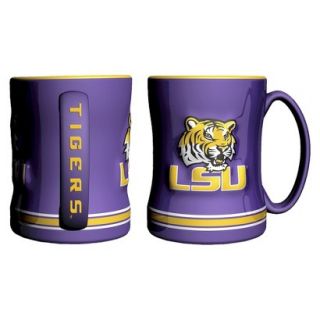 Boelter Brands NCAA 2 Pack LSU Tigers Sculpted Relief Style Coffee Mug   Purple