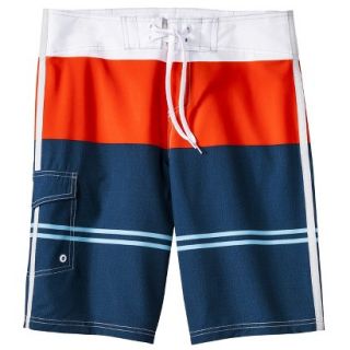 Mossimo Supply Co. Mens 11 Red and Navy Stripe Boardshort   30