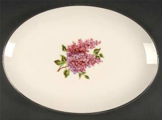 Fine Arts Lilac 15 Oval Serving Platter, Fine China Dinnerware   Purple Floral