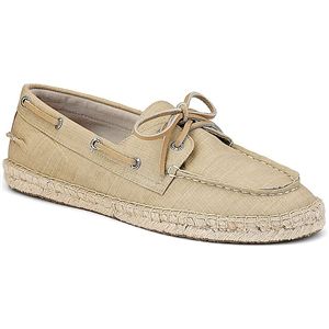 Sperry Top Sider Mens Espadrille 2 Eye Canvas Tan Shoes, Size 8.5 M   1049501