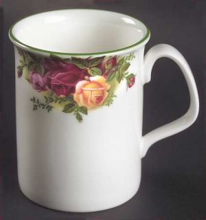 Royal Albert Old Country Roses Mug, Fine China Dinnerware   Montrose Shape,Red&Y