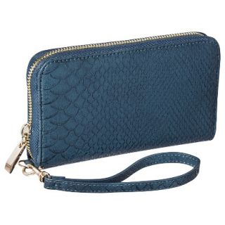 Merona Scaly Texture Cell Pone Case Wallet with Removable Wristlet Strap   Aqua