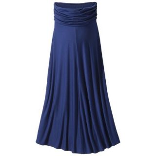 Merona Maternity Fold Over Waist Maxi Skirt   Waterloo Blue XL