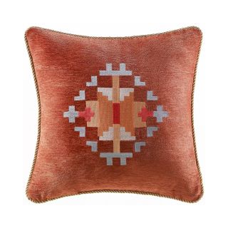 Croscill Classics Benson 16 Square Decorative Pillow, Terracotta