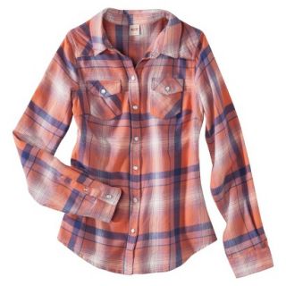 Xhilaration Juniors Flannel Shirt   Coral S(3 5)