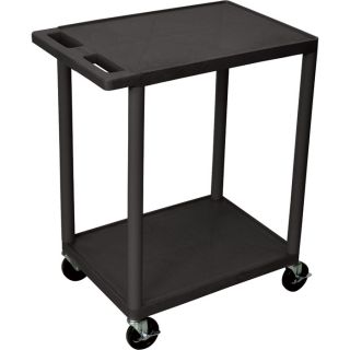 Luxor Multipurpose Utility Cart   2 Shelves, Black, 200 Lb. Capacity, Model