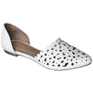Womens Mossimo Lainey Perforated Two Piece Flats   White 6