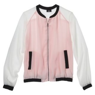 Mossimo Womens Woven Bomber Jacket   Pink XL