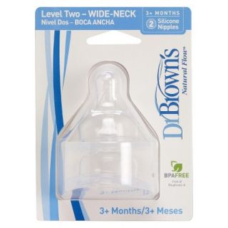 Dr. Browns Wide Neck Level 2 Nipple   (2 pack)