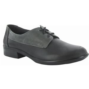 Naot Womens Kedma Jet Black Tin Grey Black Madras Shoes, Size 36 M   26010 N2F