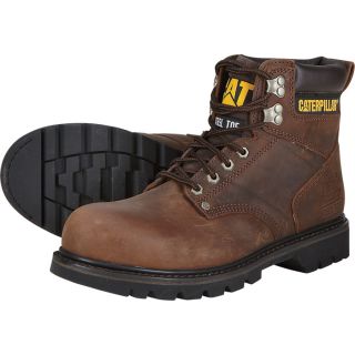 CAT 6In. 2nd Shift Steel Toe Boot   Dark Brown, Size 10 1/2, Model P89586